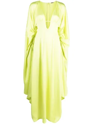 Cult Gaia Winona satin-finish Long Dress | Green