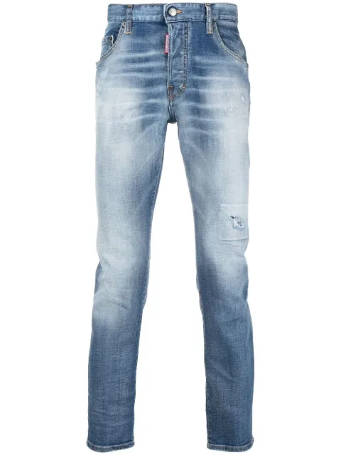 Dsquared2 logo-appliqué straight-leg jeans