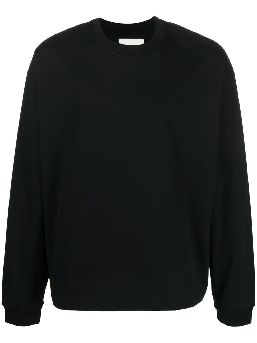 Studio Nicholson Long-sleeve Cotton Sweatshirt In Black