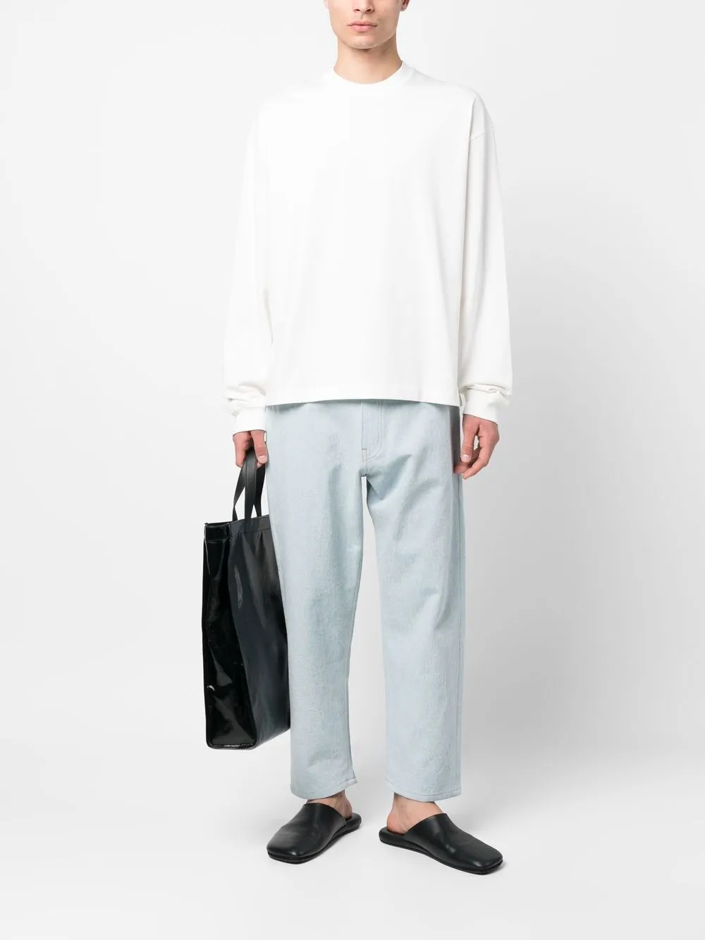 Studio Nicholson Sweater met ronde hals - Wit