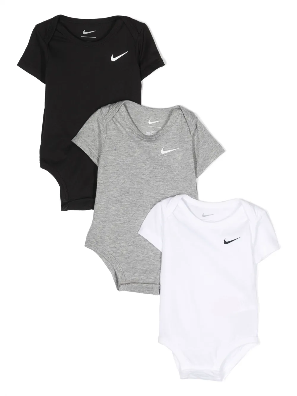 Nike Babies' Logo-print Cotton Body Set In Black