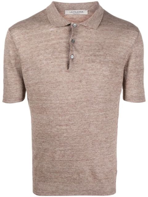 Fileria short-sleeved linen polo shirt