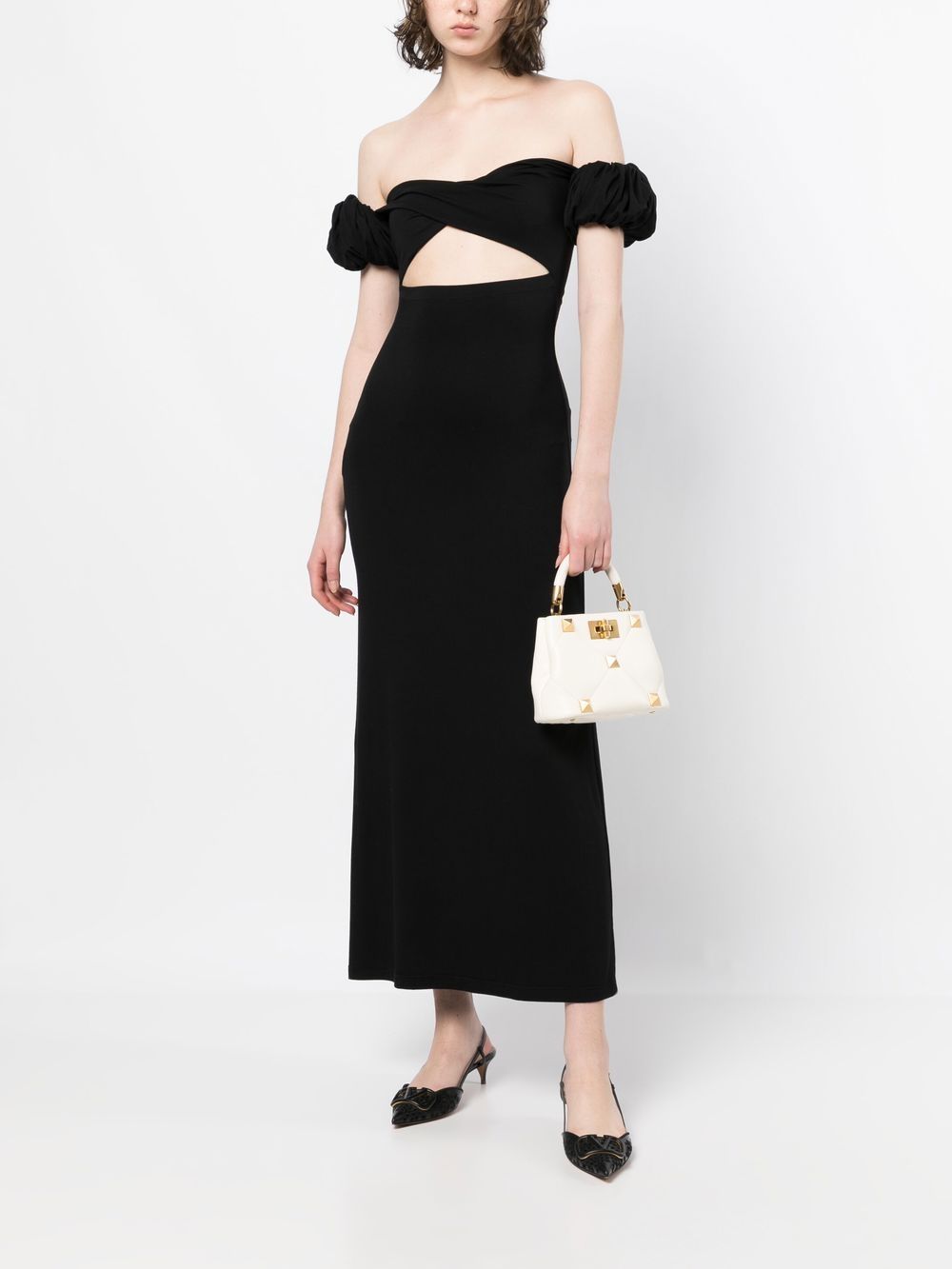 Giambattista Valli Off-shoulder jurk - Zwart