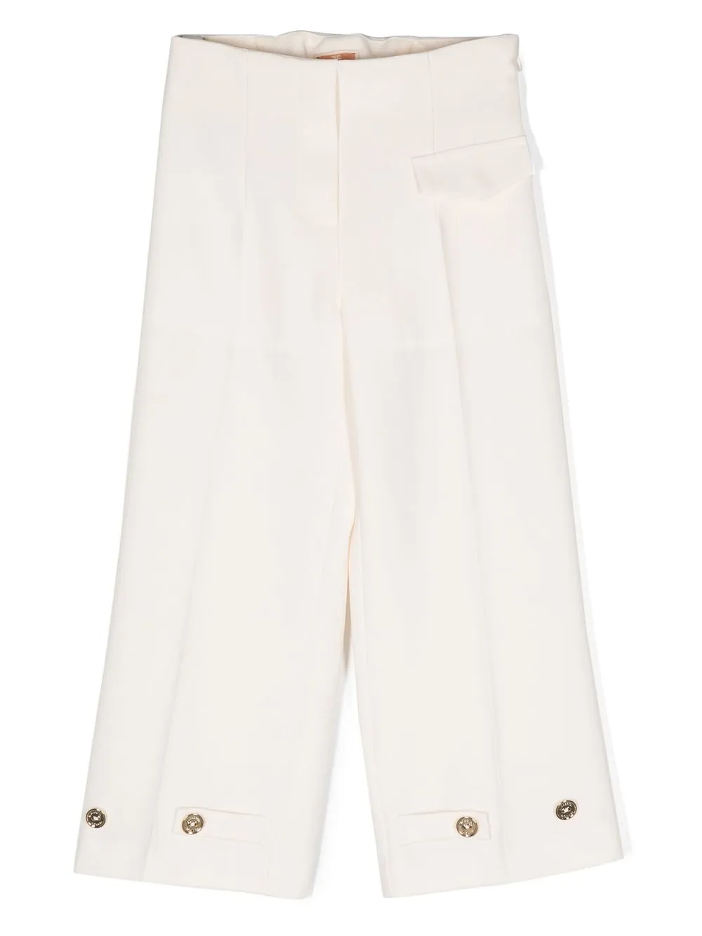 

Elisabetta Franchi La Mia Bambina button-detail pressed-crease trousers - Neutrals