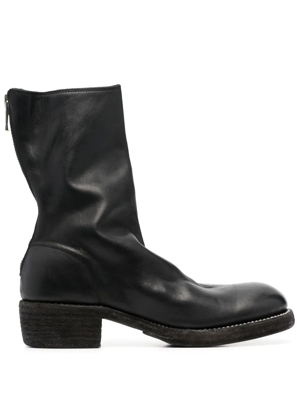 GUIDI ZIPPED LEATHER BOOTS