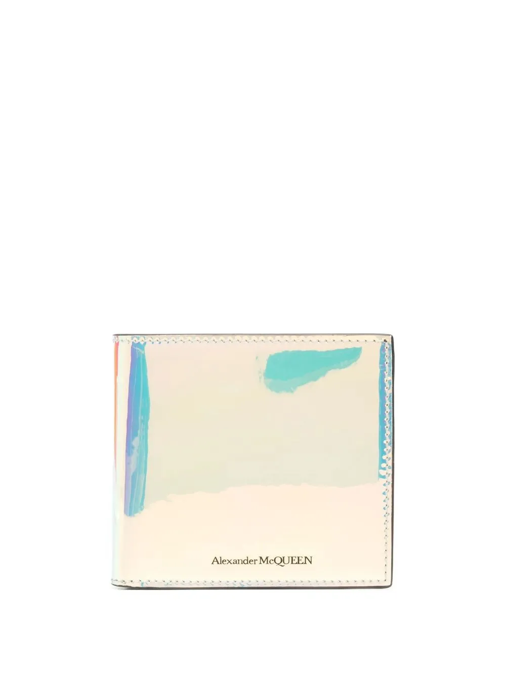 

Alexander McQueen holographic leather wallet - Silver