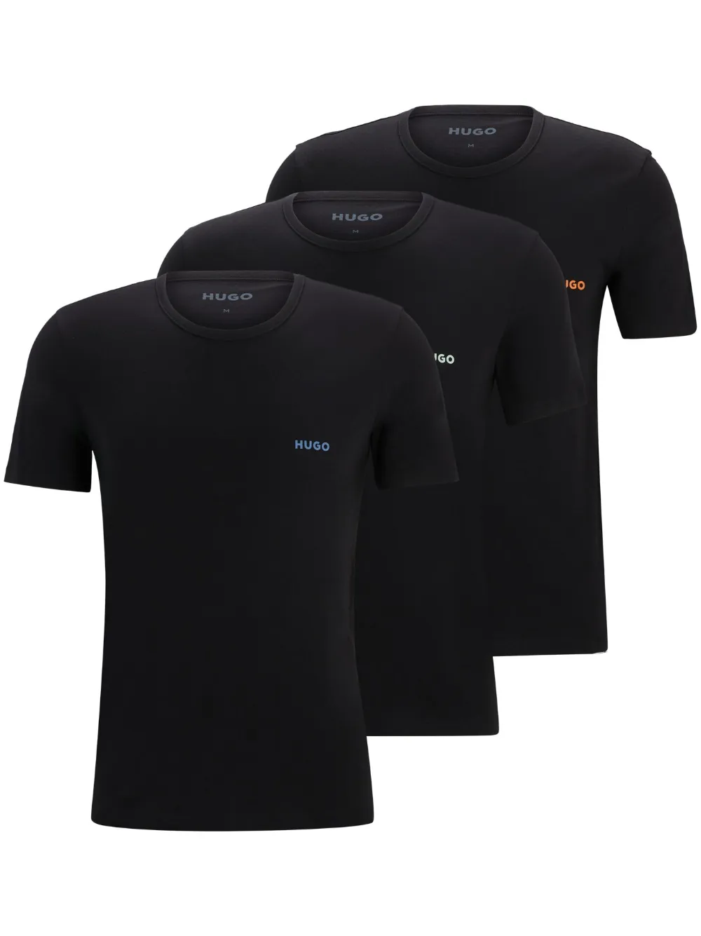 HUGO Camiseta com estampa de logo | Preto | Image 1
