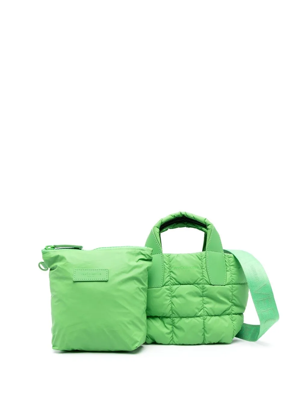 VeeCollective tote capitonada - Verde