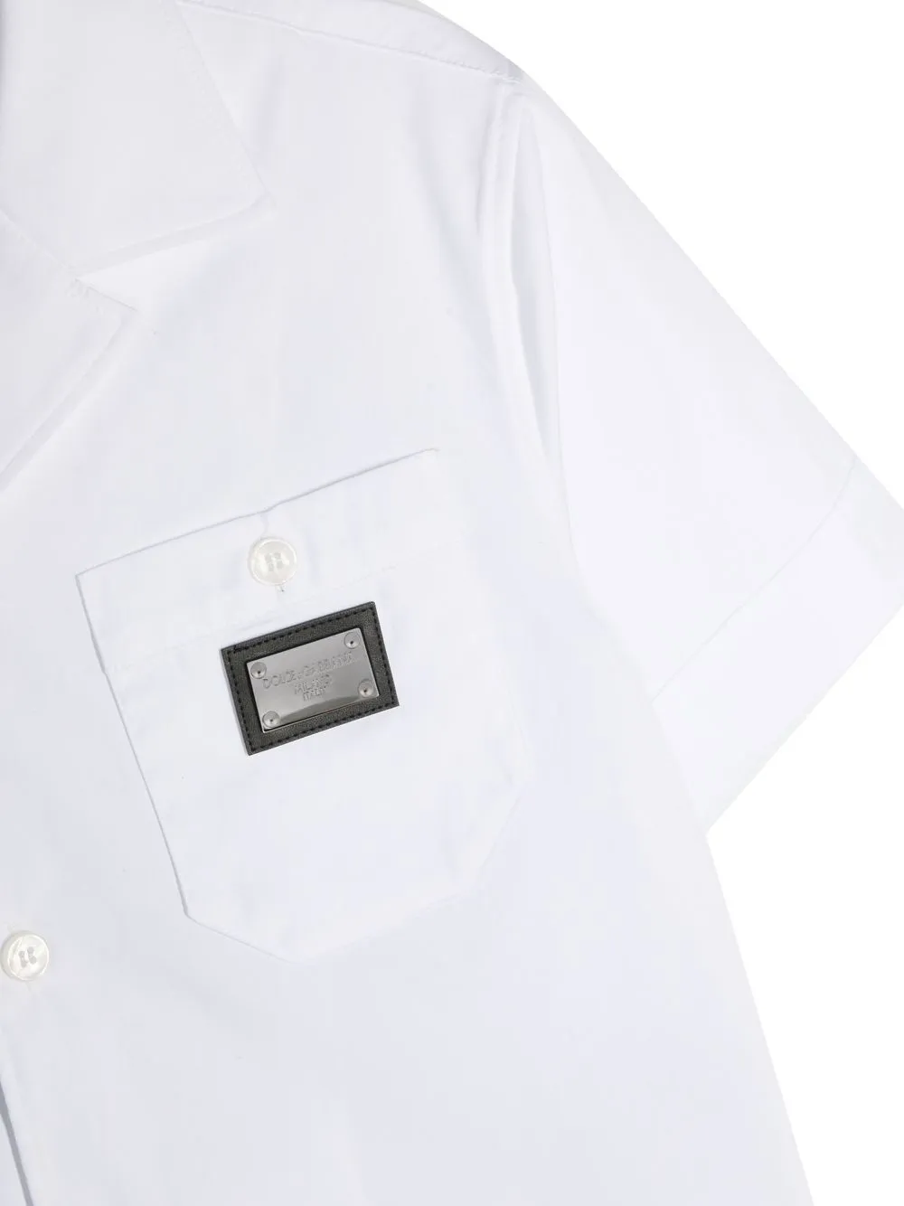 Dolce & Gabbana Button-up Short-sleeve Shirt In White
