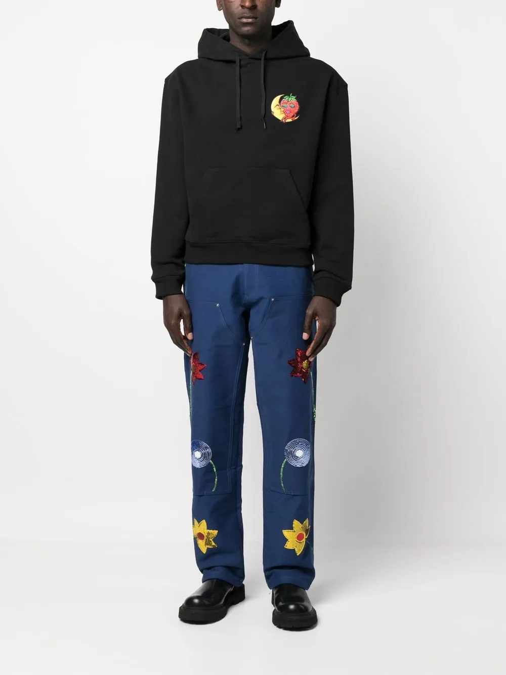 skyhighfarm Sky High Farm Broek verfraaid met pailletten - Blauw
