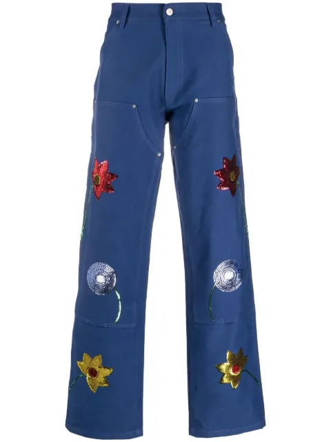Sky High Farm sequin-embellished detail trousers