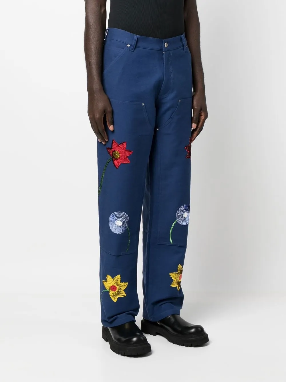 Sky High Farm Broek verfraaid met pailletten Blauw