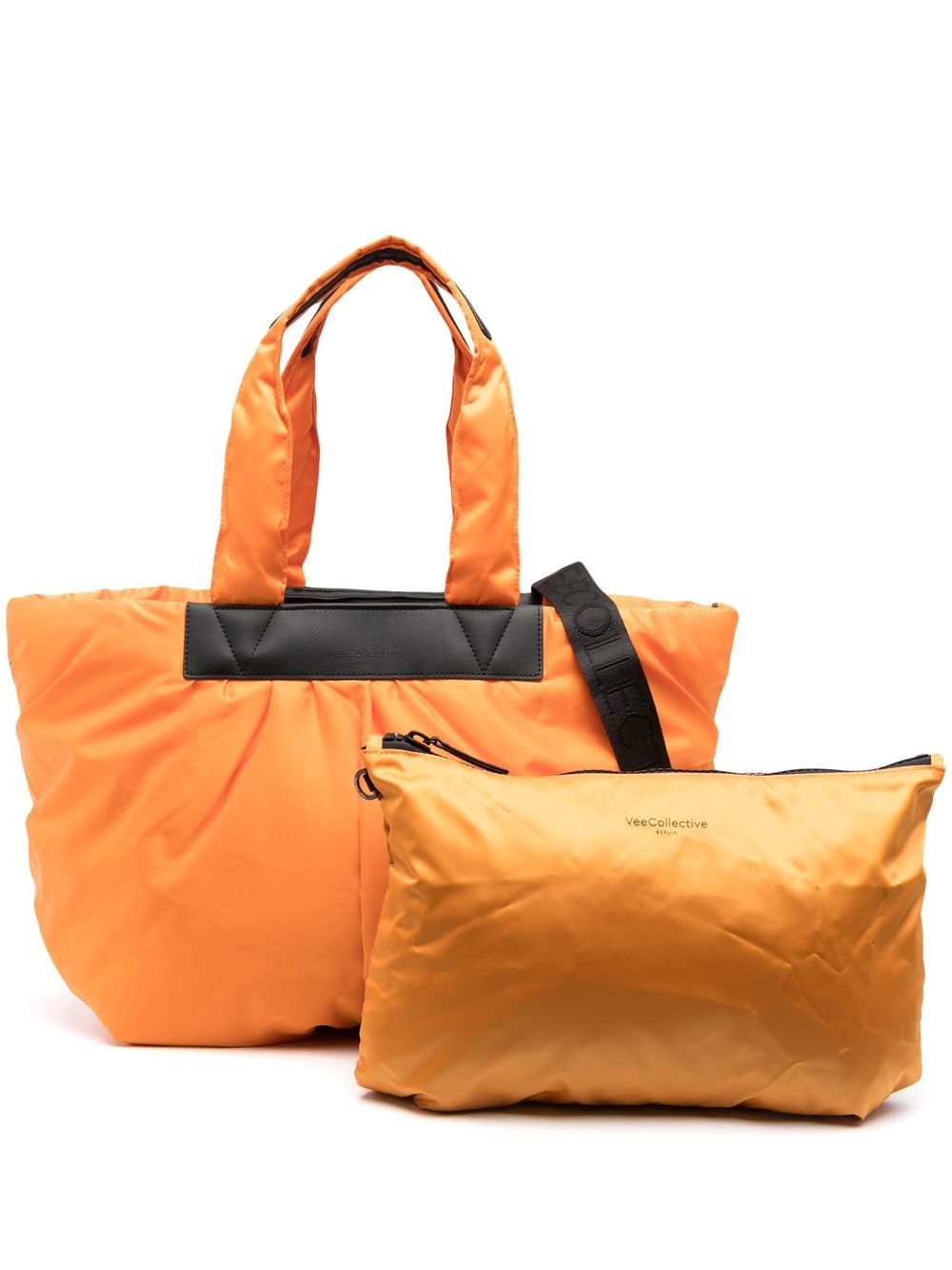 Shop Veecollective Caba Shopper Tote Bag In Orange