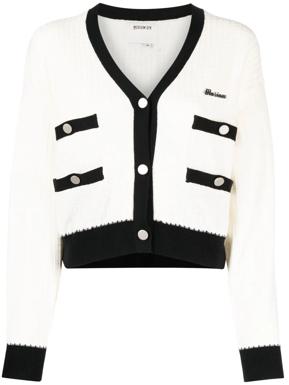 

Musium Div. V-neck button-up cardigan - White