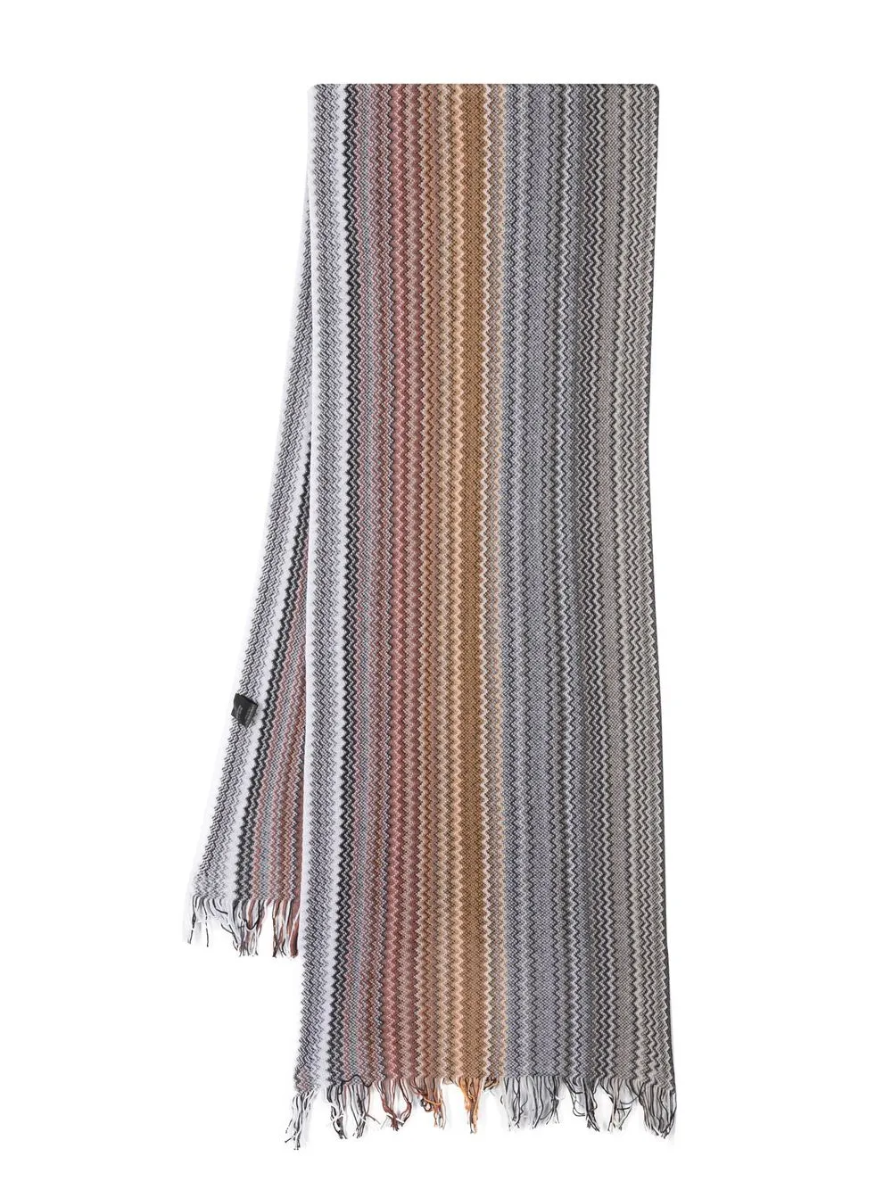 

Missoni zig-zag woven cotton scarf - Brown