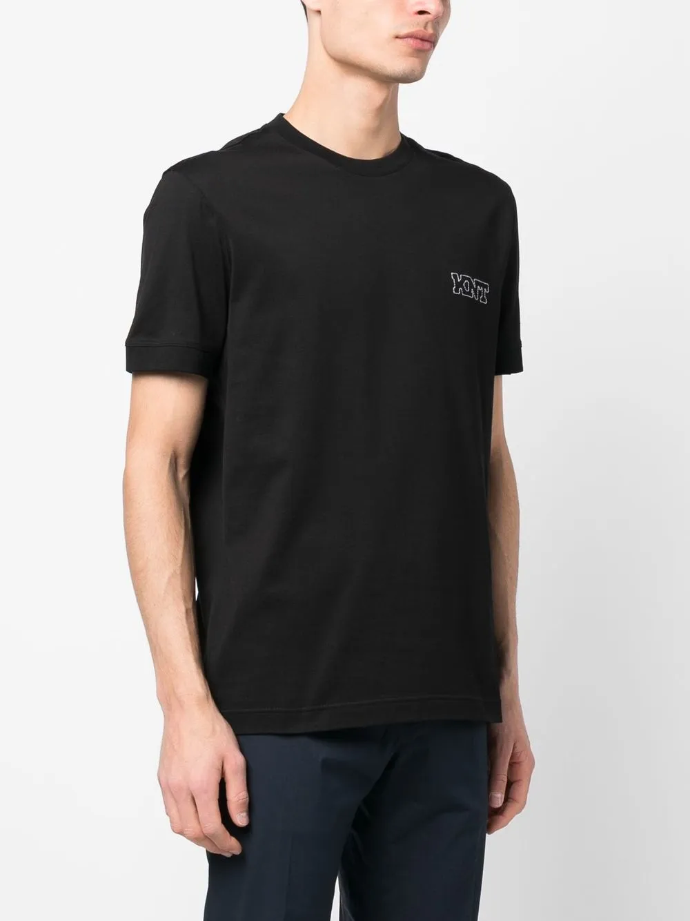 

Kiton playera con logo estampado - Negro