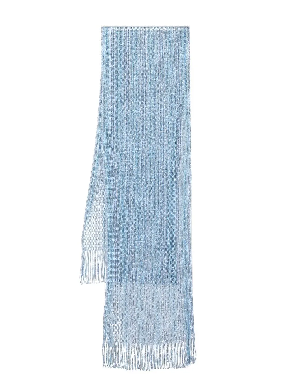 

Missoni metallic-threading open-knit scarf - Blue