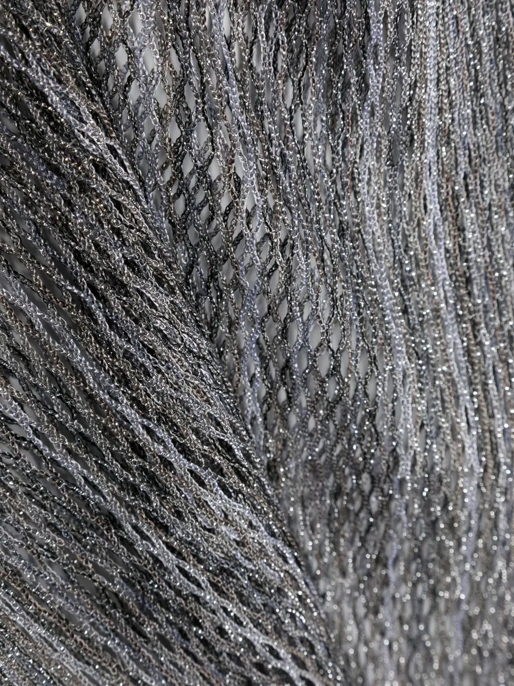 MISSONI METALLIC-THREADING OPEN-KNIT SCARF 