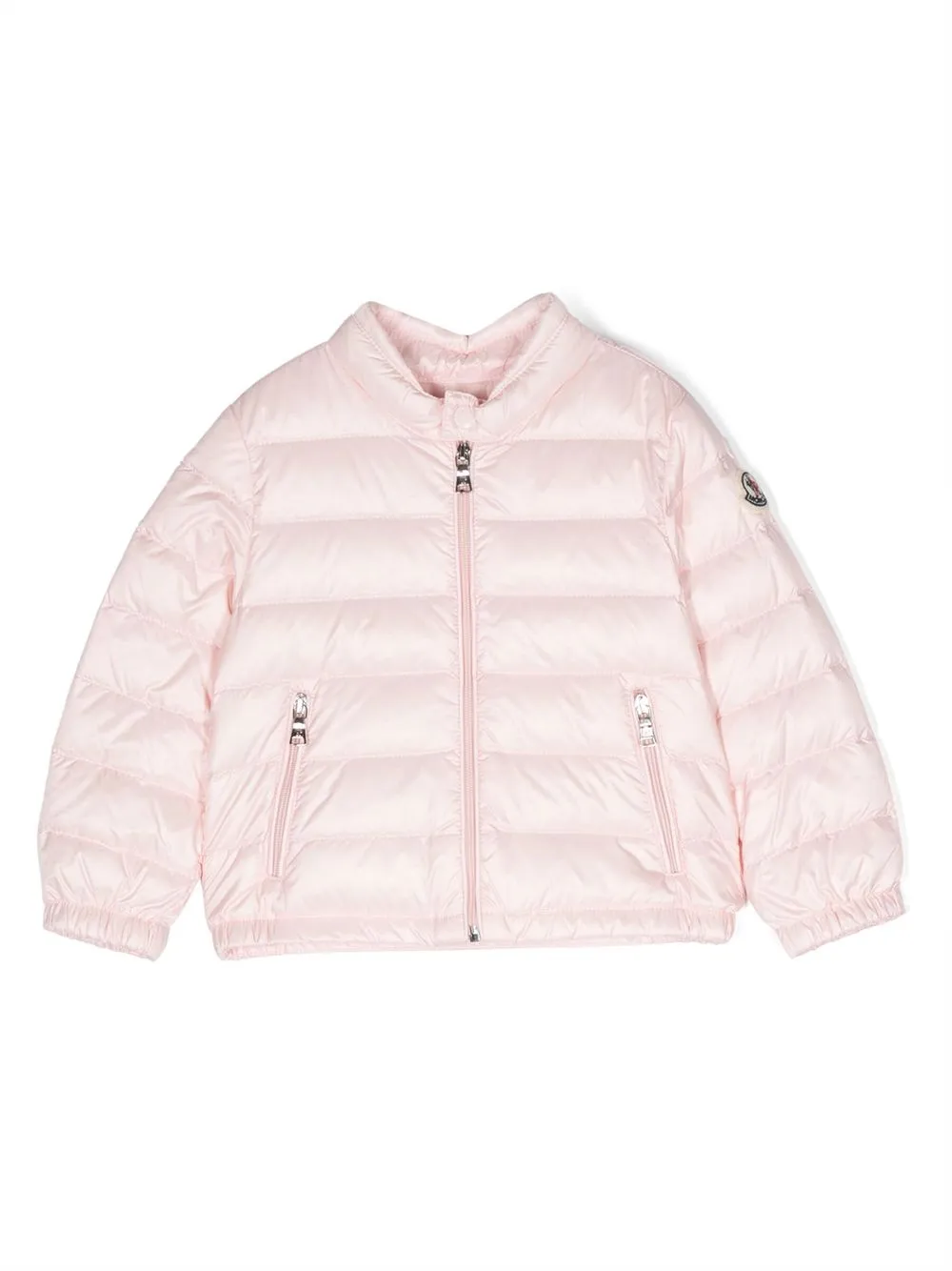 

Moncler Enfant logo-patch sleeve padded jacket - Pink