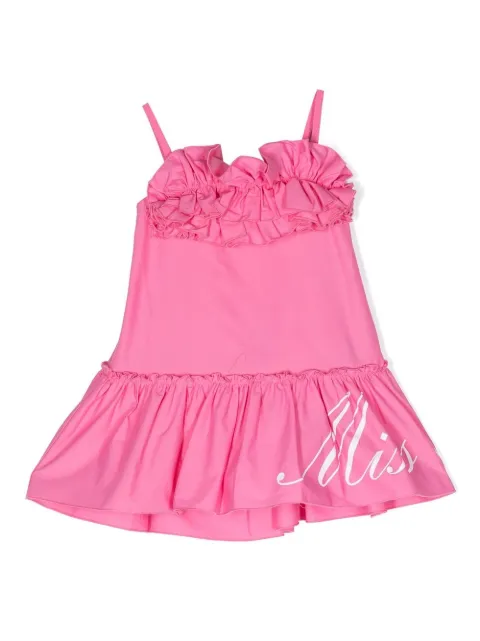 Miss Blumarine Vestido com detalhe de babados