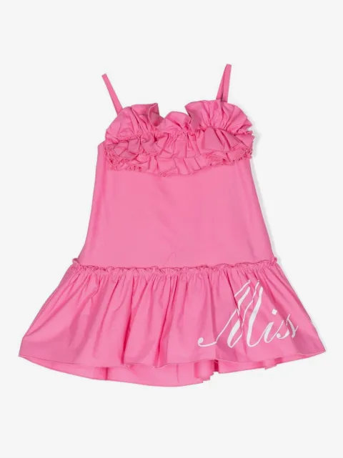 Miss Blumarine vestido con detalle de volantes