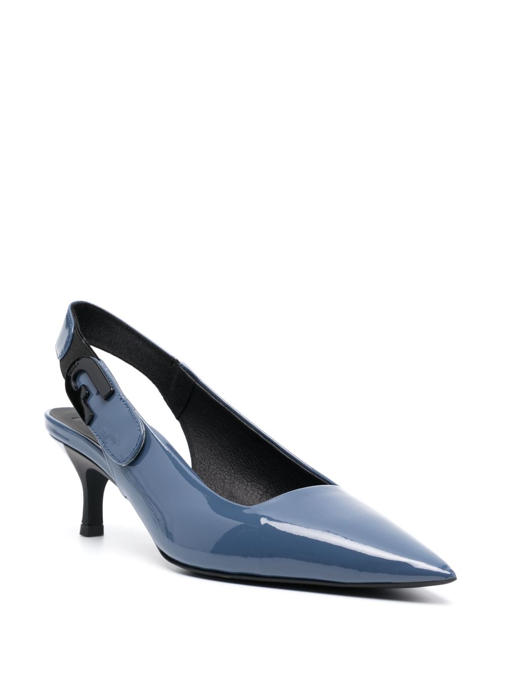 Furla Lakleren slingback pumps - Blauw