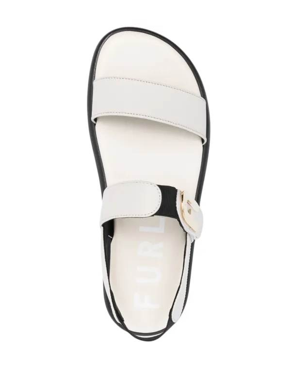 Ladies white leather discount sandals