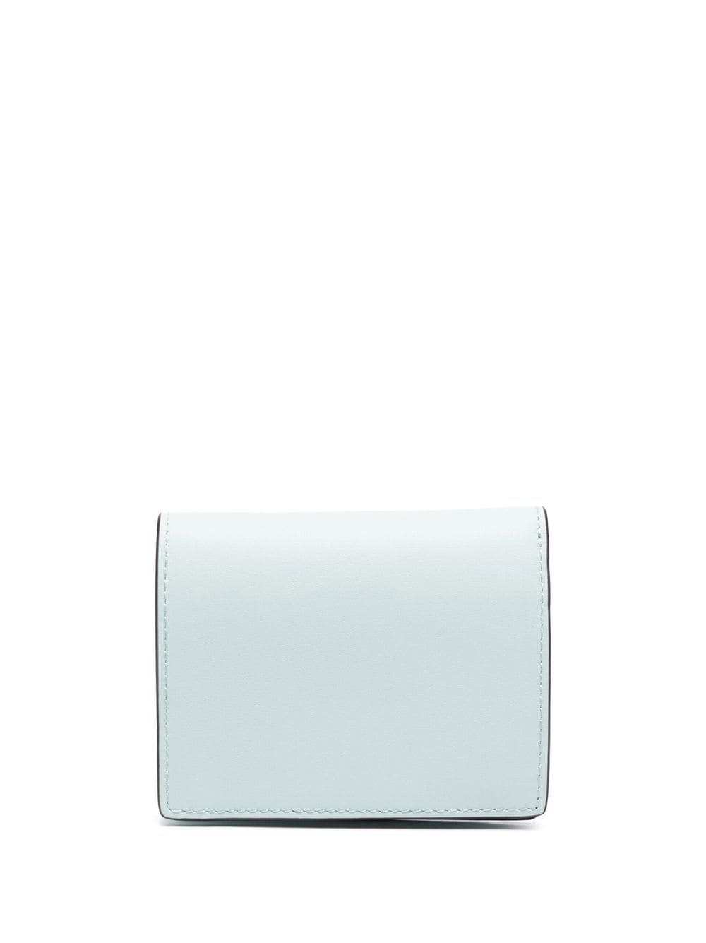 Shop Furla Logo-plaque Bi-fold Wallet In Blue