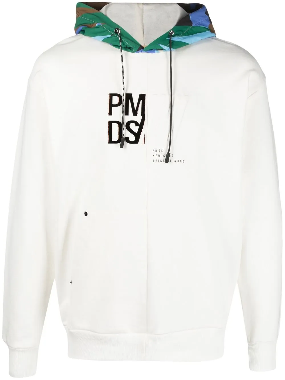 

PMD hoodie con estampado militar - Blanco