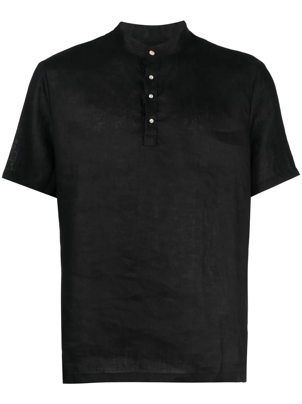 

PMD camisa con cuello henley - Negro