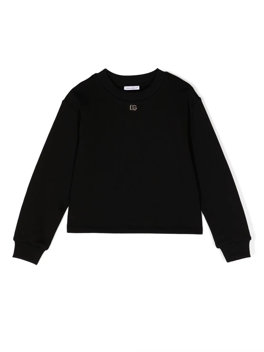 

Dolce & Gabbana Kids logo-detail crew neck sweatshirt - Black