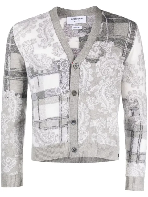 Thom Browne jacquard knit cardigan