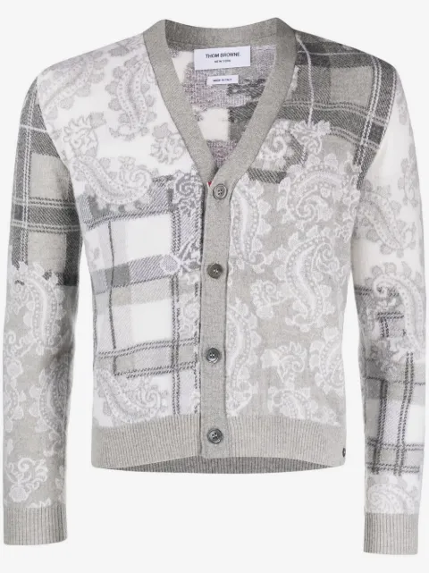 Thom Browne jacquard knit cardigan