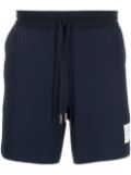 Thom Browne waffle-effect drawstring shorts - Blue