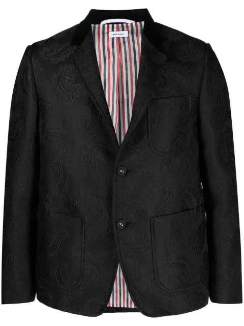 Thom Browne jacquard single-breasted blazer