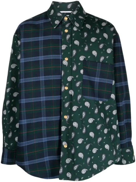 Thom Browne oversize mix-printed shirt jacket