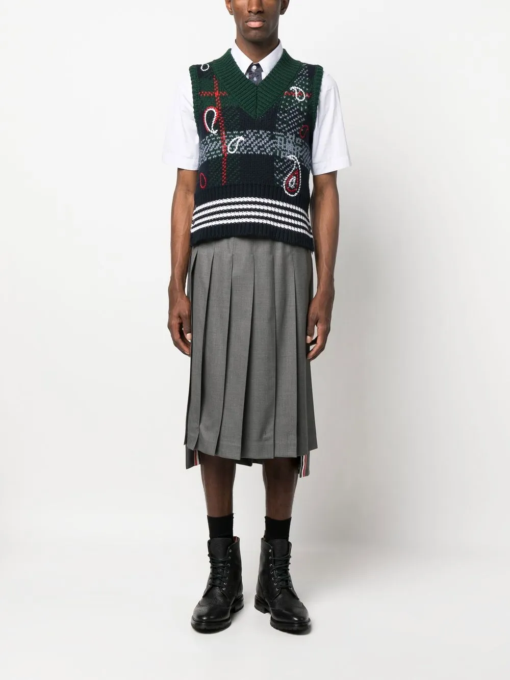 Thom Browne Top met tartan ruit - Groen