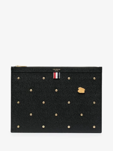 Thom Browne dokumentmappe i nopret læder