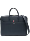 Thom Browne pebble-grain leather business bag - Blue