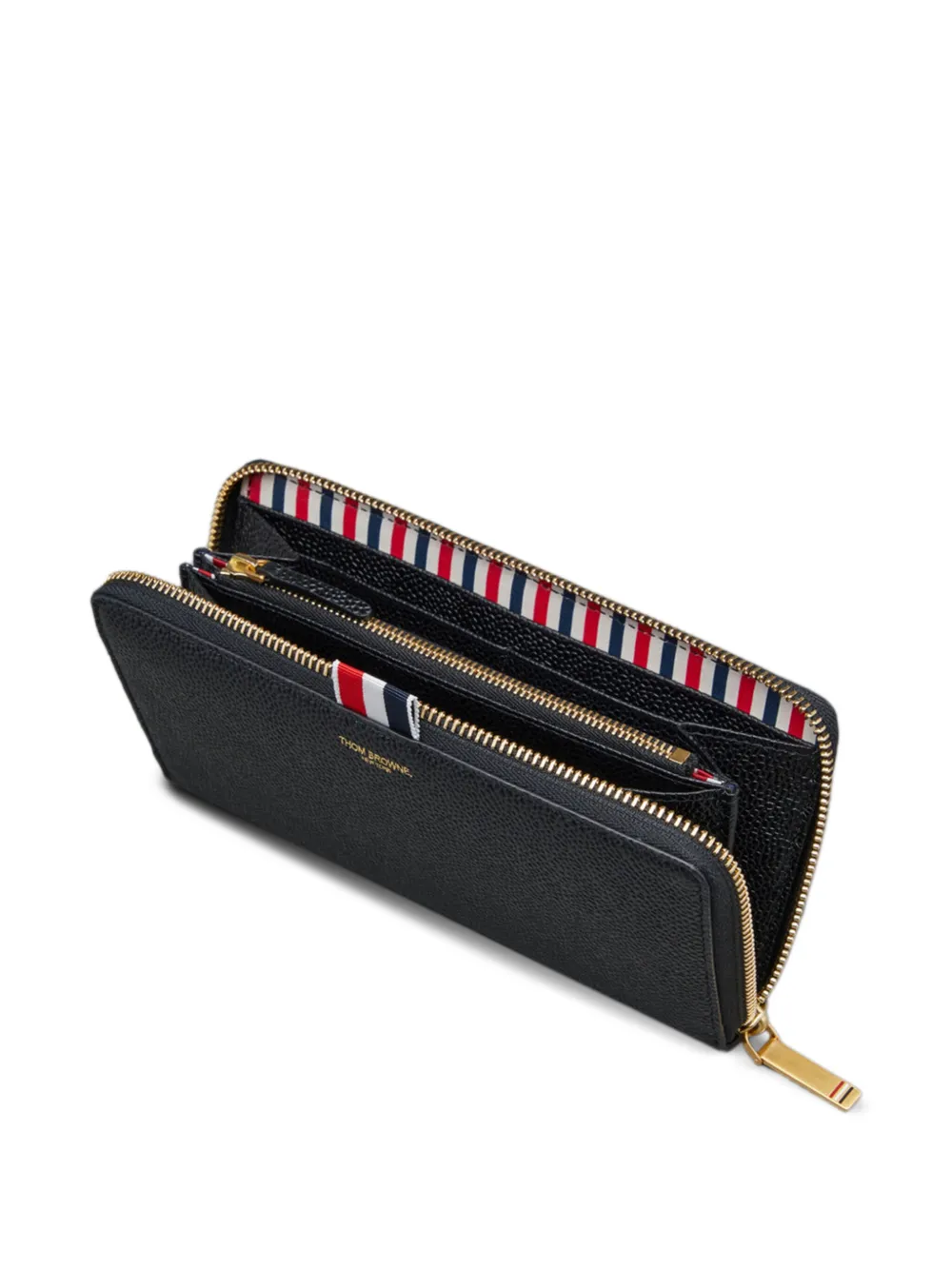 Thom Browne Bewerkte portemonnee met rits Zwart