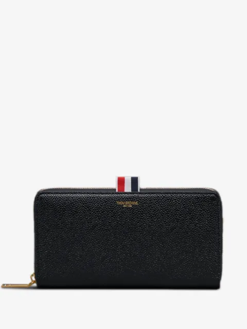 Thom Browne pebble-grain long zip wallet