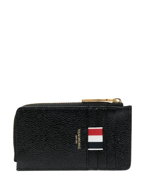 Thom Browne pebbled-leather half-zip wallet
