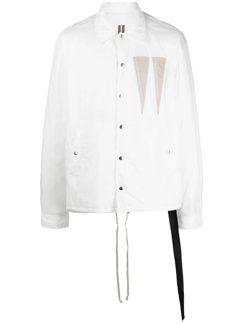 

Rick Owens patch-detail button-up jacket - White