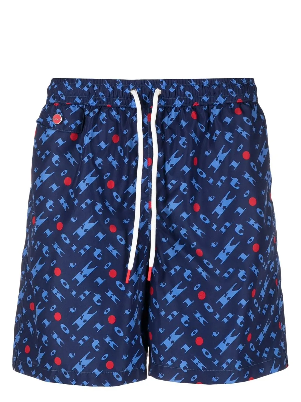 

Kiton signature logo-print swim trunks - Blue