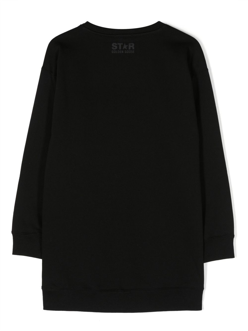 Shop Golden Goose Sequin-design Sweatshirt Dress In Black