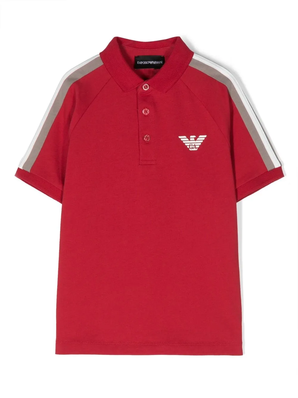 

Emporio Armani Kids logo-print cotton polo shirt - Red