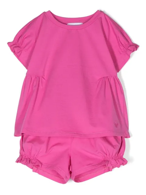 Emporio Armani Kids ruffled-detail short set