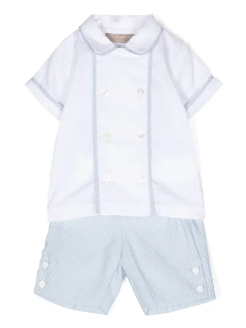La Stupenderia Edoardo double-breasted short-set 