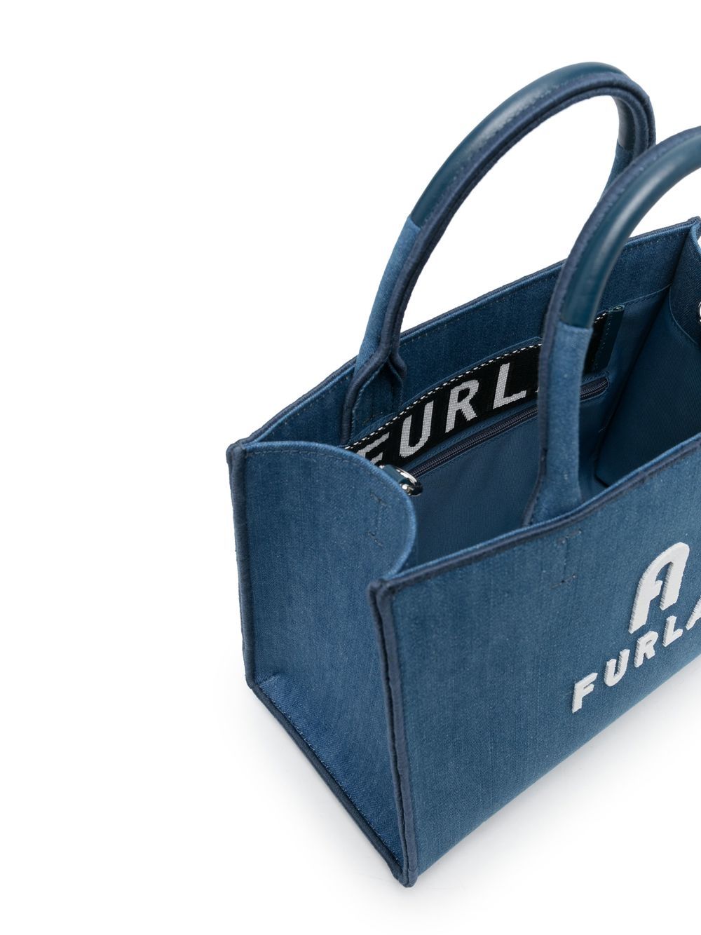 Shop Furla Opportunity Denim Tote Bag In Blue