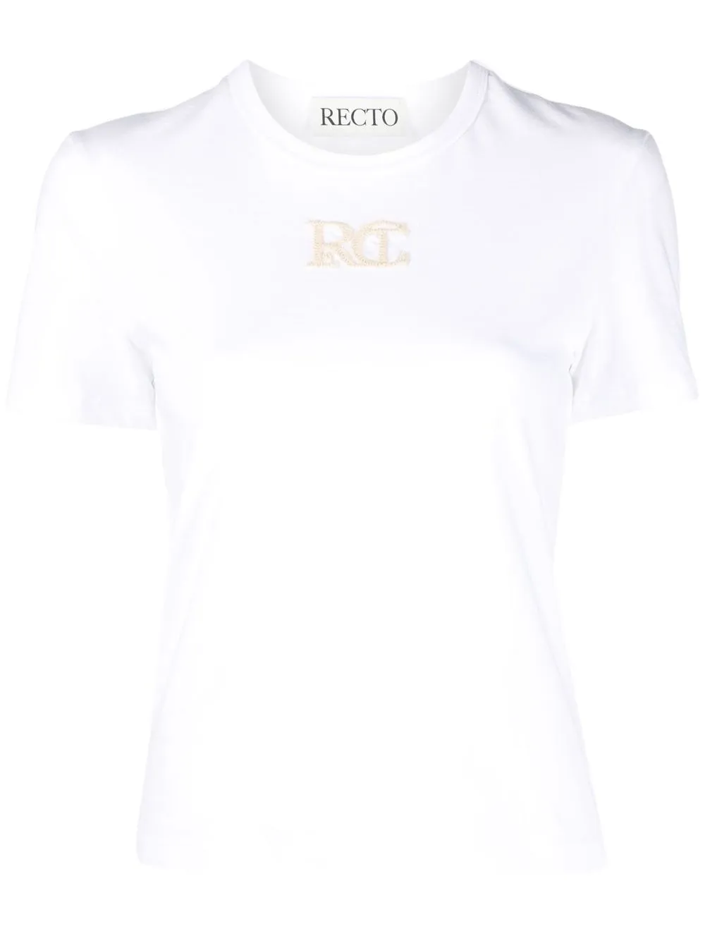 

Recto logo-appliqué slim-fit T-shirt - White